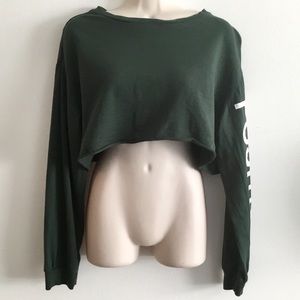 Divided Crop Top S Positivity Green H&M Shirt